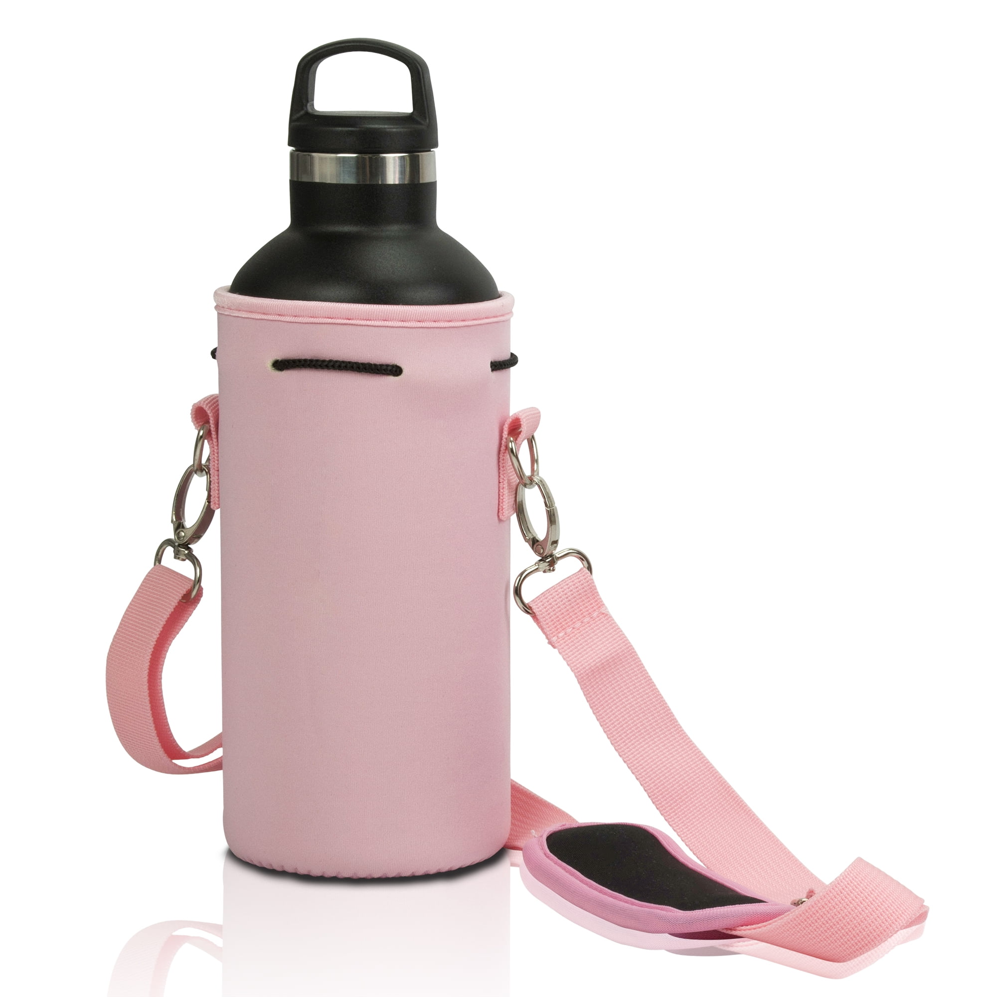 MEDIUM Water Bottle Carrier Neoprene Holder with Adjustable Padded Shoulder  Strap - 16-22oz, Height 7 Diameter 3 Strap 55