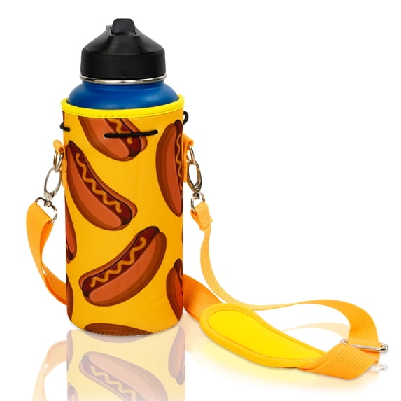 Made Easy Kit Neoprene Water Bottle Carrier Holder, Insulator w/ Adjustable Shoulder Strap