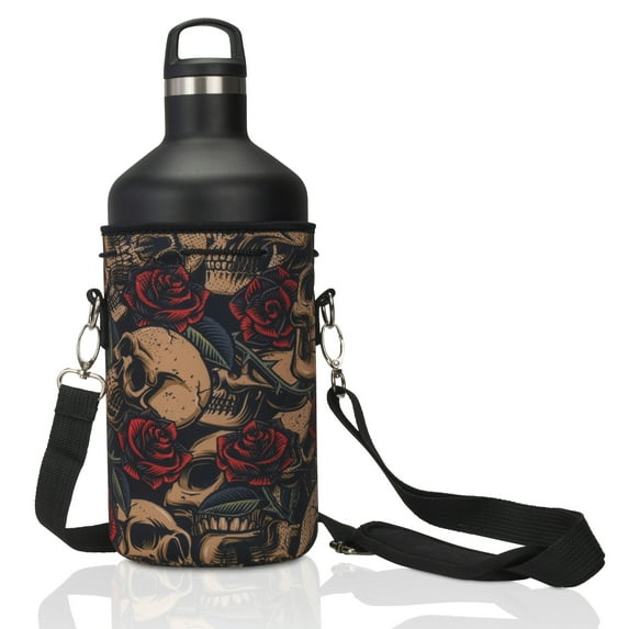 Made Easy Kit Neoprene Water Bottle Carrier Holder, Insulator w/ Adjustable Shoulder Strap
