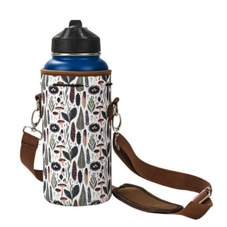 Gym Water Bottle Pouch -Black Medium 32-40 oz Water Bottle Holder for  Running, Walking, Workout -Cell Phone Holder Caddy, Cards, Accessory  Pockets 
