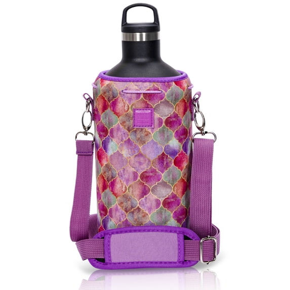 Made Easy Kit Neoprene Water Bottle Carrier Holder, Insulator w/ Adjustable Shoulder Strap