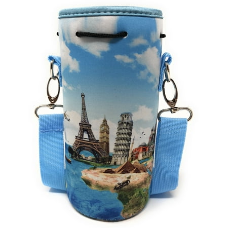 Made Easy Kit Neoprene Water Bottle Holder and Sleeve for 1-1.5 L Water Bottles With Adjustable Shoulder Strap