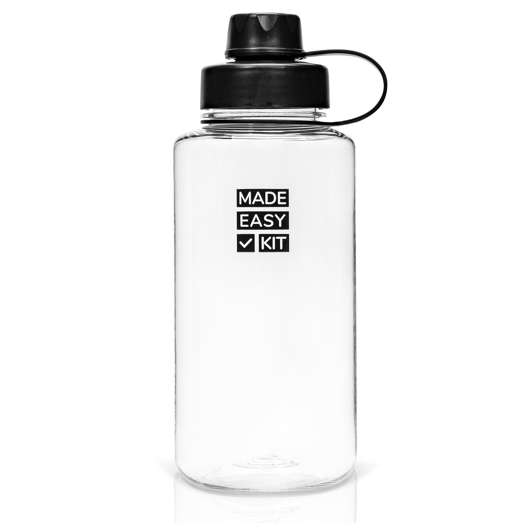 Made Easy Kit Tritan Plastic Water Bottle Revolutionary Lid, Wide and