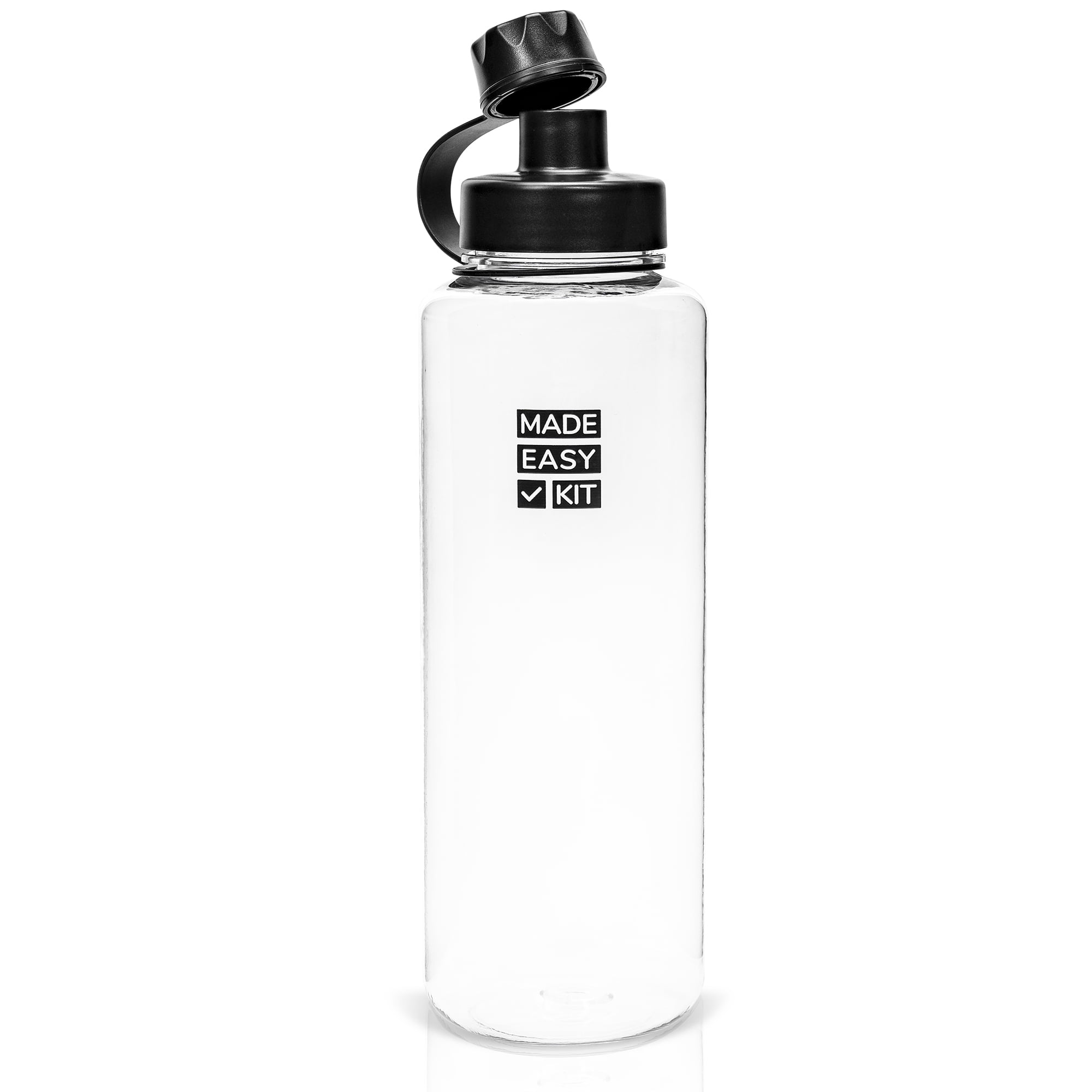 Made Easy Kit Tritan Plastic Water Bottle Revolutionary Lid, Wide and