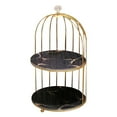 thumbnail image 1 of Made From Birdcage Shaped Cakes Cupcakes Display Serving Stand Dresser Cosmetics Cosmetics Cosmetics Makeups Storage Organizer Holder for , Black 2 Tier, 1 of 7