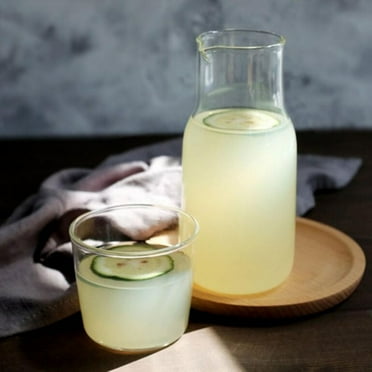 Made of Glass, Discounted Stock! 1*Cup Juice Jug a Small Today Deals! Kpamnxio Kitchen Utensils Set Water Carafe Set with Tumbler Glass Set for Bedroom Nightstand Glass Mouthwash Bottle for Bathroom