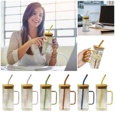 Made of Glass, Discounted Stock! 1Pc Water Cup Water Cup a Today Deals! Kpamnxio Kitchen Utensils Set Drinking Glasses with Lids and Glass Straw Ideal for Cocktail/ Whiskey/ Gift