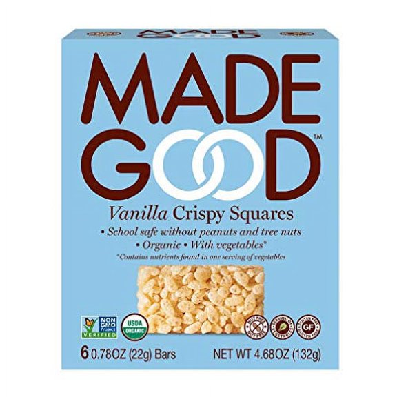 Made Good Crispy Squares, Vanilla, 4.68 Oz
