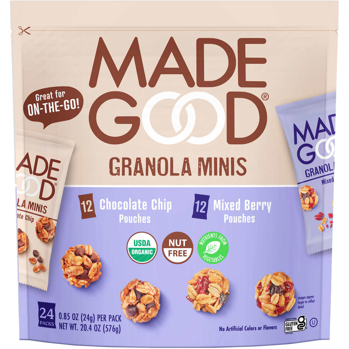 Made Good Organic Granola Minis Variety Pack 0.85 Ounce (24 Count)