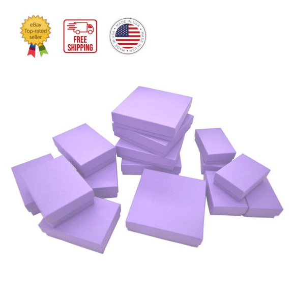 Made IN USA Jewelry Purple Gift Box Removable Cotton Pad - 15pcs