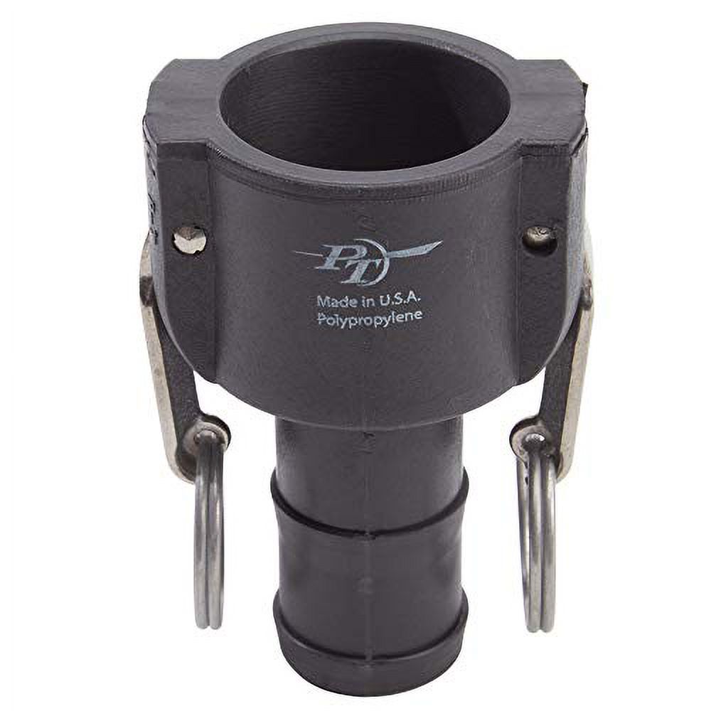 Made In 1 1/2" PVC Camlock Hose Shank Fitting Plastic Hose Barb Coupler Type C Female Cam