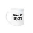 thumbnail image 1 of 3dRose, Made in 1927 - funny birthday birth year text - fun black bday stamp with year you were born - humor, 11oz Mug, 1 of 7