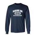thumbnail image 1 of Made In 1940 All Original Parts Sarcastic Novelty Gift Idea Adult Humor Funny Men's Long Sleeve Shirts, 1 of 3