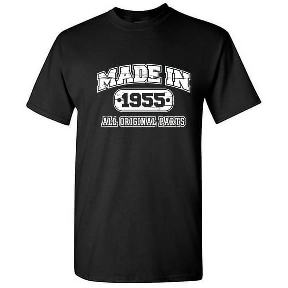 Made In 1955 All Orignal Parts Mens Tshirts Graphic Funny Tee 67th Birthday Apparel Novelty Gift For Sarcasm Lovers Holiday Humor Sarcastic T Shirt