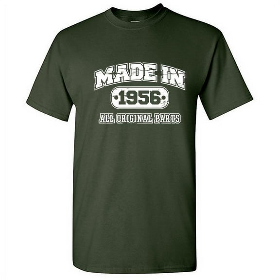 Made In 1956 All Orignal Parts Mens Tshirts Graphic Funny Tee 66th Birthday Apparel Novelty Gift For Sarcasm Lovers Holiday Humor Sarcastic T Shirt