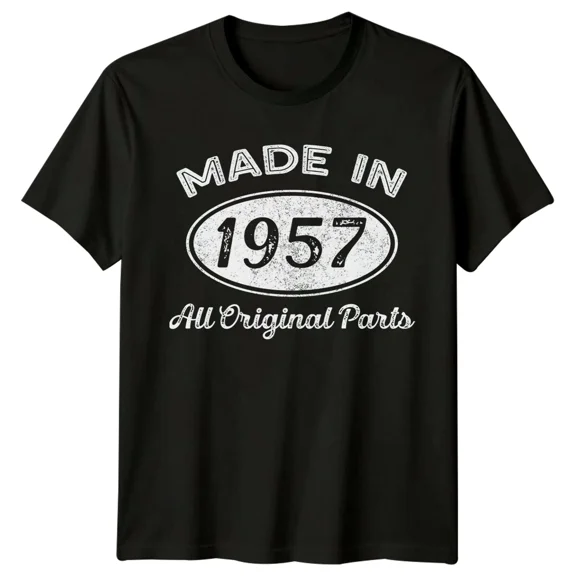 Made In 1957 Mens T Shirt 68th Birthday All Original Parts Gift