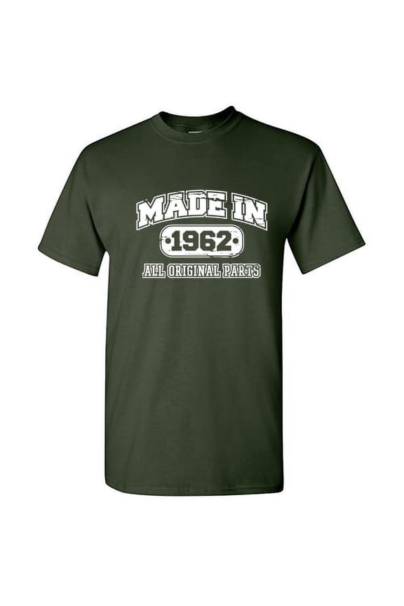Made In 1962 All Orignal Parts Mens Tshirts Graphic Funny Tee 60th Birthday Apparel Novelty Gift For Sarcasm Lovers Holiday Humor Sarcastic T Shirt