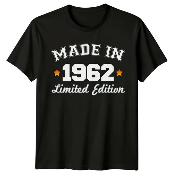 Made In 1962 Mens T Shirt 63rd Birthday Gift Vintage Sixty Three Year Old