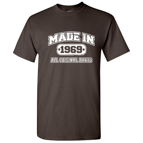 Made In 1969 All Orignal Parts Mens Tshirts Graphic Funny Tee 53rd Birthday Apparel Novelty Gift For Sarcasm Lovers Holiday Humor Sarcastic T Shirt