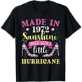 thumbnail image 1 of Made In 1972 Sunshine Hurricane Year Of Birth Birthday T-Shirt, 1 of 4