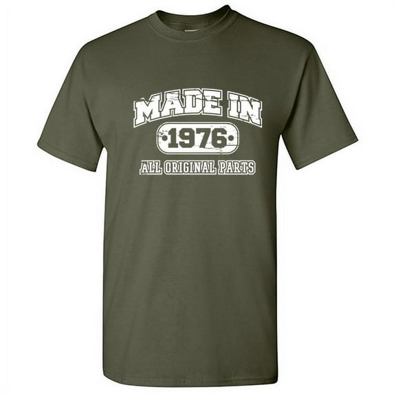 Made In 1976 All Orignal Parts Mens Tshirts Graphic Funny Tee 46th Birthday Apparel Novelty Gift For Sarcasm Lovers Holiday Humor Sarcastic T Shirt