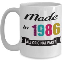 Made In 1986 Coffee Mug Happy 33rd, 34th Birthday Gift Ideas for Him Her Women Men Friend Gift For 33, 34 Year Old Mug Tea Cup Christmas, Xmas