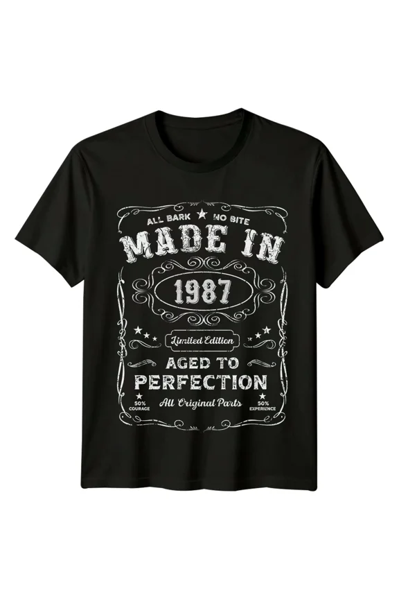 Made In 1987 Mens T Shirt 38th Birthday Gift Aged To Perfection
