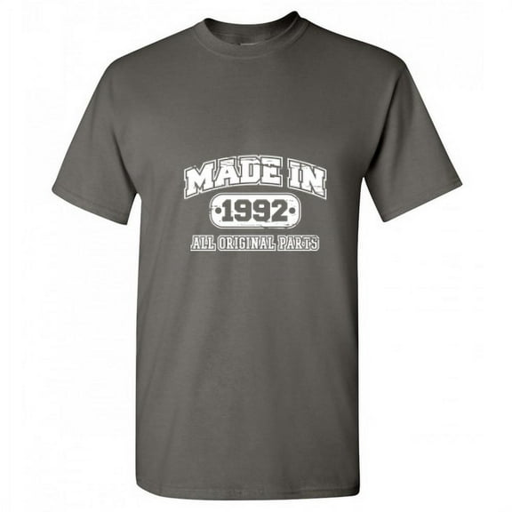 Made In 1992 All Orignal Parts Mens Tshirts Graphic Funny Tee 30th Birthday Apparel Novelty Gift For Sarcasm Lovers Holiday Humor Sarcastic T Shirt