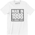 thumbnail image 1 of Made In 1998 All Original Parts 21Th Birthday Gift Present Mens T-Shirt, 1 of 4
