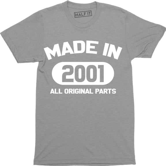 Made In 2001 All Original Parts 18 Years Of Being 18st Birthday Men's T-Shirt