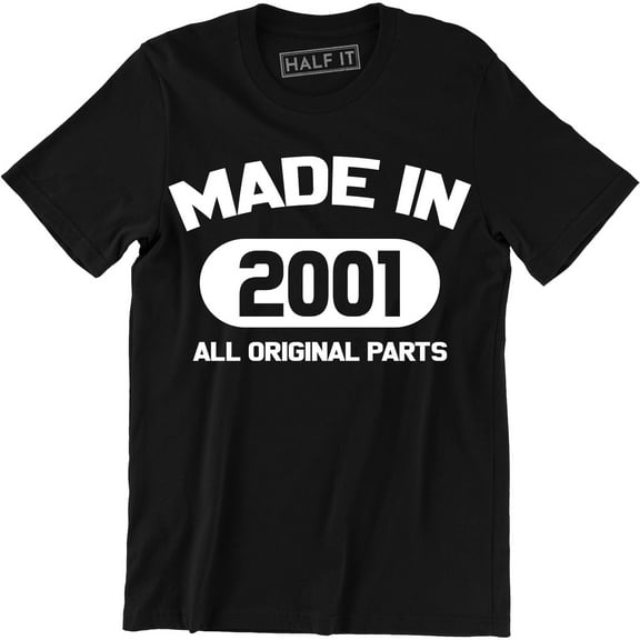 Made In 2001 All Original Parts 18 Years Of Being 18st Birthday Men's T-Shirt