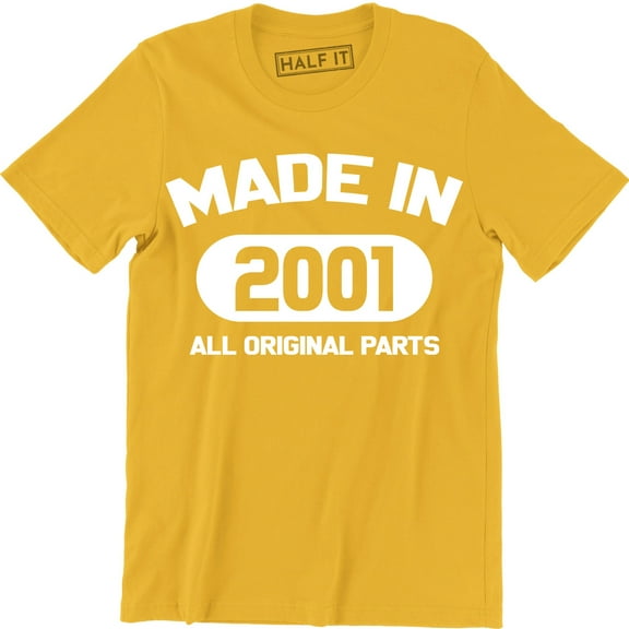 Made In 2001 All Original Parts 18 Years Of Being 18st Birthday Men's T-Shirt