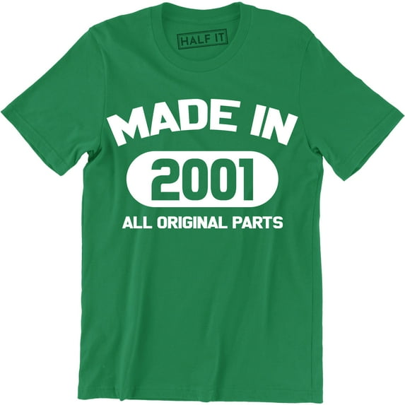 Made In 2001 All Original Parts 18 Years Of Being 18st Birthday Men's T-Shirt