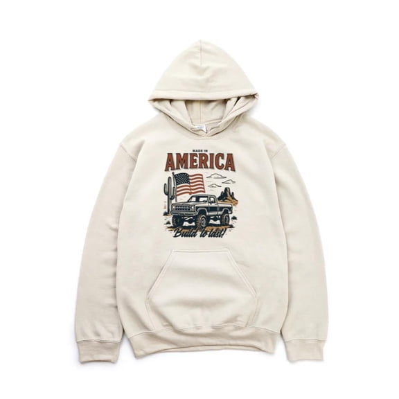 Made In America Vintage Truck USA Pride Country Graphic Patriotic Hoodie, for men & women, up to size 5XL