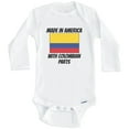 thumbnail image 1 of Made In America With Colombian Parts Colombia Flag Funny One Piece Baby Bodysuit (Long Sleeve), 3-6 Months White, 1 of 1