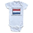 thumbnail image 1 of Made In America With Dutch Parts Netherlands Flag Baby Bodysuit, 1 of 2