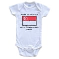 thumbnail image 1 of Made In America With Singaporean Parts Singapore Flag Baby Bodysuit, 1 of 2