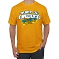 thumbnail image 1 of Made In America With Ukrainian Parts Men's Graphic T-Shirt, Gold, 5X-Large, 1 of 4