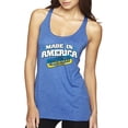 thumbnail image 1 of Made In America With Ukrainian Parts Tri-Blend Racerback Tank Top, Vintage Royal, Large, 1 of 4