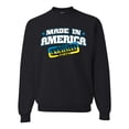 thumbnail image 1 of Made In America With Ukrainian Parts Unisex Crewneck Graphic Sweatshirt, Black, X-Large, 1 of 4
