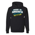 thumbnail image 1 of Made In America With Ukrainian Parts Unisex Graphic Hoodie Sweatshirt, Black, Medium, 1 of 4