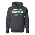 thumbnail image 1 of Made In America With Ukrainian Parts Unisex Graphic Hoodie Sweatshirt, Charcoal, XX-Large, 1 of 4