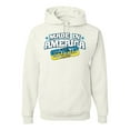 thumbnail image 1 of Made In America With Ukrainian Parts Unisex Graphic Hoodie Sweatshirt, White, Medium, 1 of 4