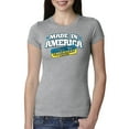 thumbnail image 1 of Made In America With Ukrainian Parts Womens Slim Fit Junior Tee, Heather Grey, XX-Large, 1 of 4