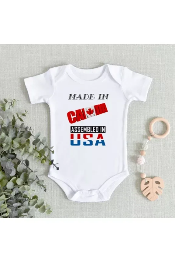 Made In Canada Assembled In Usa Cute Infant Fun Baby Bodysuit Cute Baby Onesie, Baby Bodysuit Lat 4424 Cute Baby Onesie, BABY BODYSUIT LAT 4424