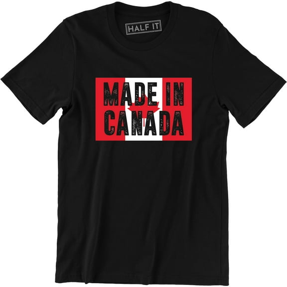 Made In Canada , Living In United Kingdom Nation Love Men's Tee Shirt