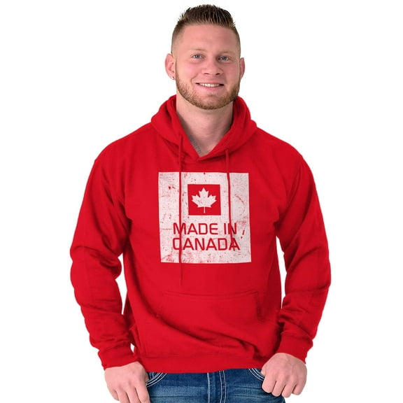 Made In Canada Patriotic Canadian Unisex Plus Size Hoodie Brisco Brands 2X