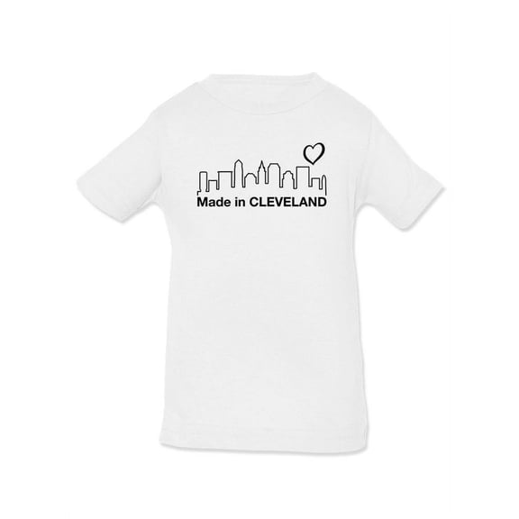 Made In Cleveland. Landscape T-Shirt Infant -Smartprints Designs,  24 Months