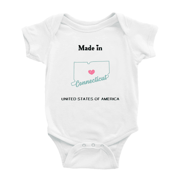 Made In Connecticut United States of America Baby Clothing Bodysuit 6-12 Months