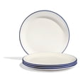 thumbnail image 1 of Made In Cookware - 10" Dinner Plates - Set of 4 - White With Navy Rim - Porcelain - Crafted in England, 1 of 8